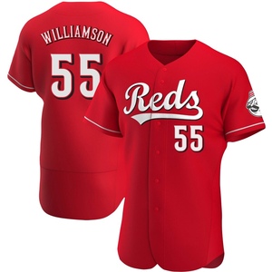 Men's Brandon Williamson Cincinnati Reds Authentic Red Alternate Jersey
