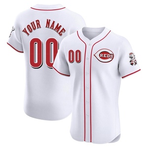 Men's Custom Cincinnati Reds Elite White Home Jersey