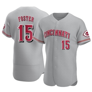 Men's George Foster Cincinnati Reds Authentic Gray Road Jersey