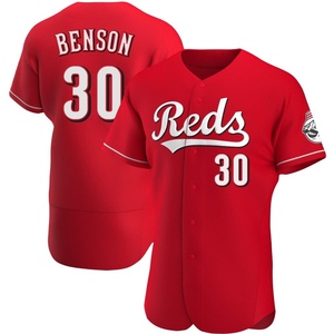 Men's Will Benson Cincinnati Reds Authentic Red Alternate Jersey